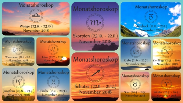 Geheimnisvoller November: Horoskop für alle 12 Sternzeichen